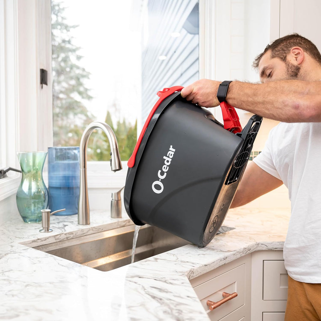 O-Cedar EasyWring Microfiber Spin Mop - Efficient Floor Cleaning System with 4 Extra Refills
