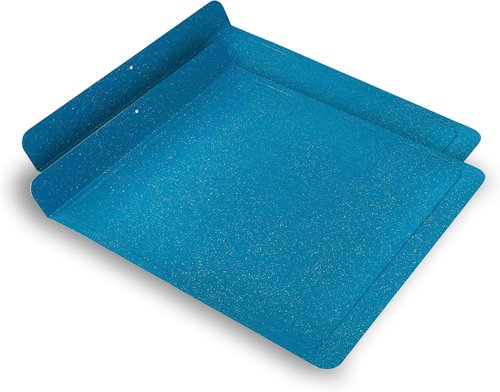 CasaWare Large Flat Baking Cookie Sheet - 12.5 x 14-Inch with Non-Stick Ceramic Coating | Blue Granite