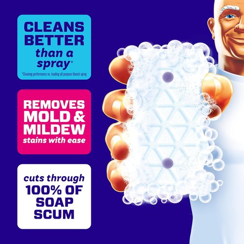 Mr. Clean Magic Eraser Sponge - Powerful Soap Scum Remover with Febreze Lavender Scent | 5 Count