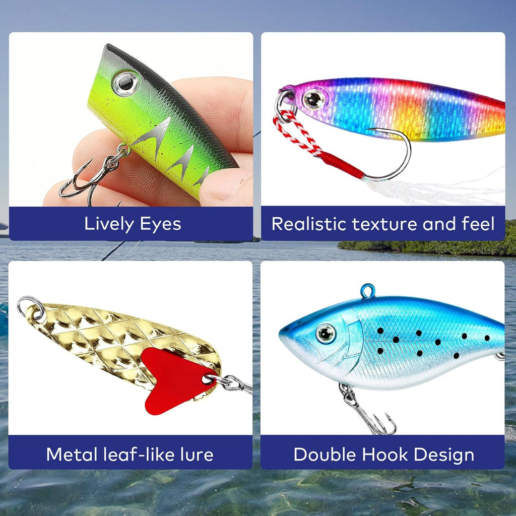 Skiennix Fishing Advent Calendar 2025 - 24 Days of Fishing Lures for Men & Teens | Perfect Christmas Countdown