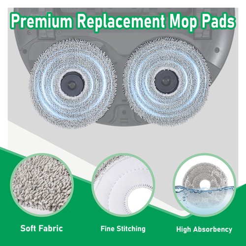 12 Pack Replacement Mop Pads for Dreame L40 Ultra/X40 Ultra/X50 Ultra/L50 Ultra/L10S Ultra/ L10s Pro Ultra Heat/L10S Ultra Gen2/L40S Ultra/X30 Ultra/L10 Ultra Robot Vacuum, Washable Replacement Pads