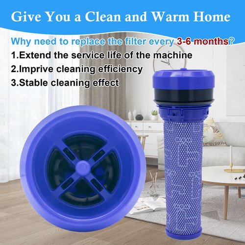 ilovelife 2pcs Premotor Filter for Dyson DC37, DC39, DC28, DC53 Series Absolute Vacuum Cleaner，Vacuums Attachment Washable HEPA Filter Replacement Part No. 923413-01