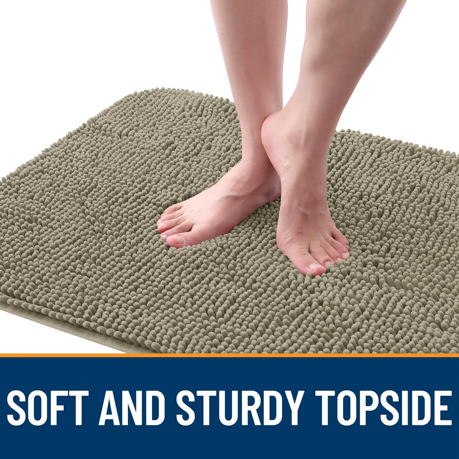 OLANLY Dog Door Mat - Absorbent Non-Slip Washable Doormat for Muddy Paws | 36x24 Warm Taupe