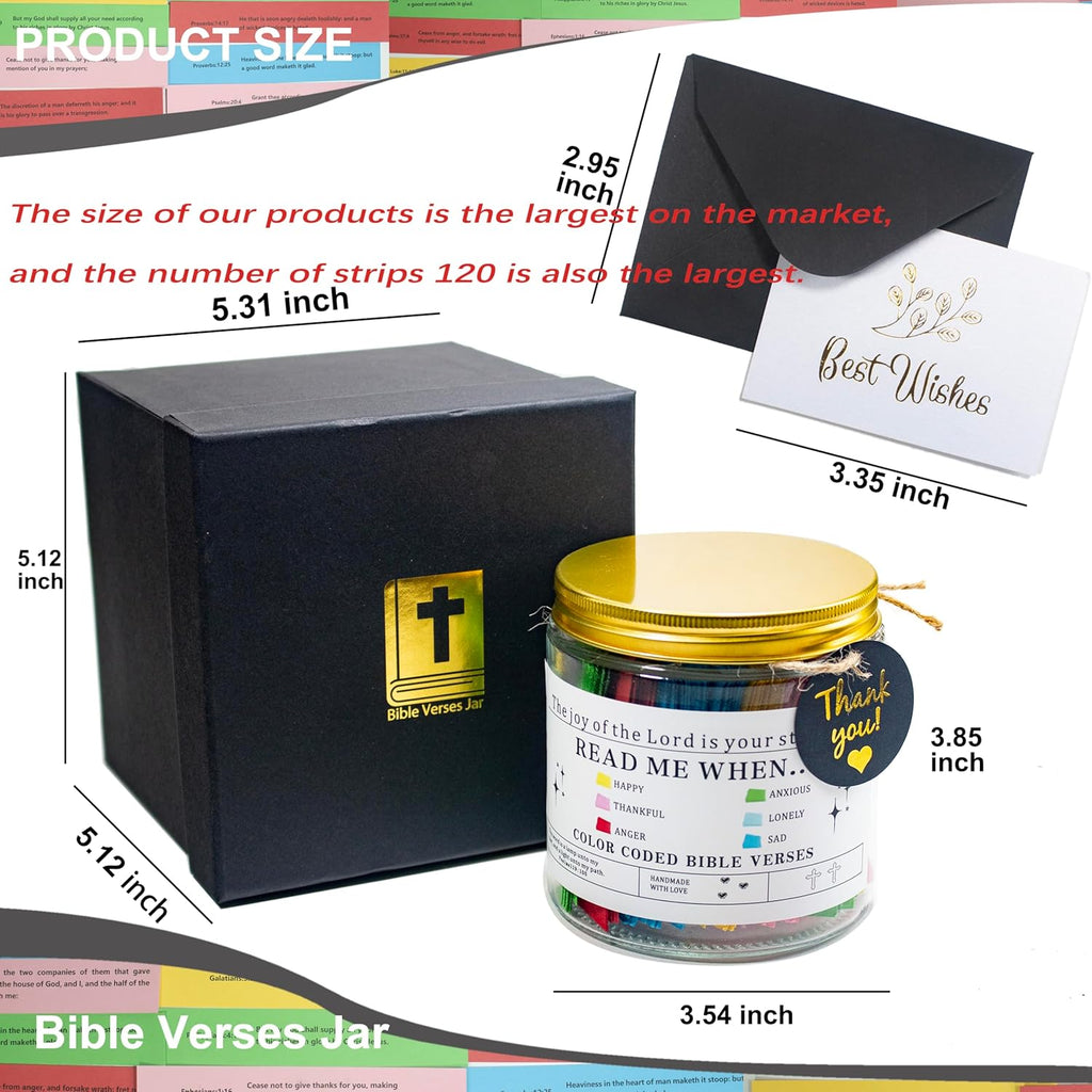 Read Me When Bible Verses Jar (KJV) - 120 Inspirational Scripture Cards | Perfect Christian Gift for Kids & Adults