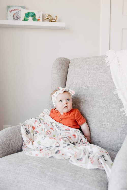 Copper Pearl Large Premium Knit Baby Swaddle Receiving Blanket Baja