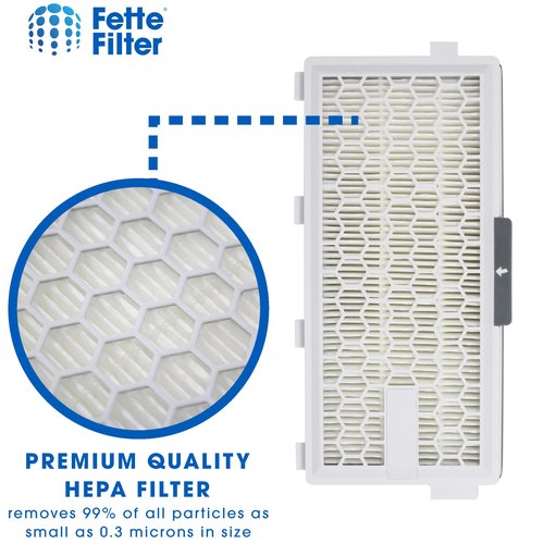 Fette Filter - HEPA Filters Compatible with Miele AirClean SF-HA 50 Filter for Model # S4, S5, S6, S8, S8000, S8999, S6000, S6999, S5000, S5999, S4000, S4999, Complete C2 & C3 (Pack of 4)