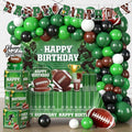 cocomigo 245 Pcs Football Birthday Party Decorations Birthday Banner, Balloons Arch, Plates and Napkins Set Tablecloth Backdrop for Football Party Decorations