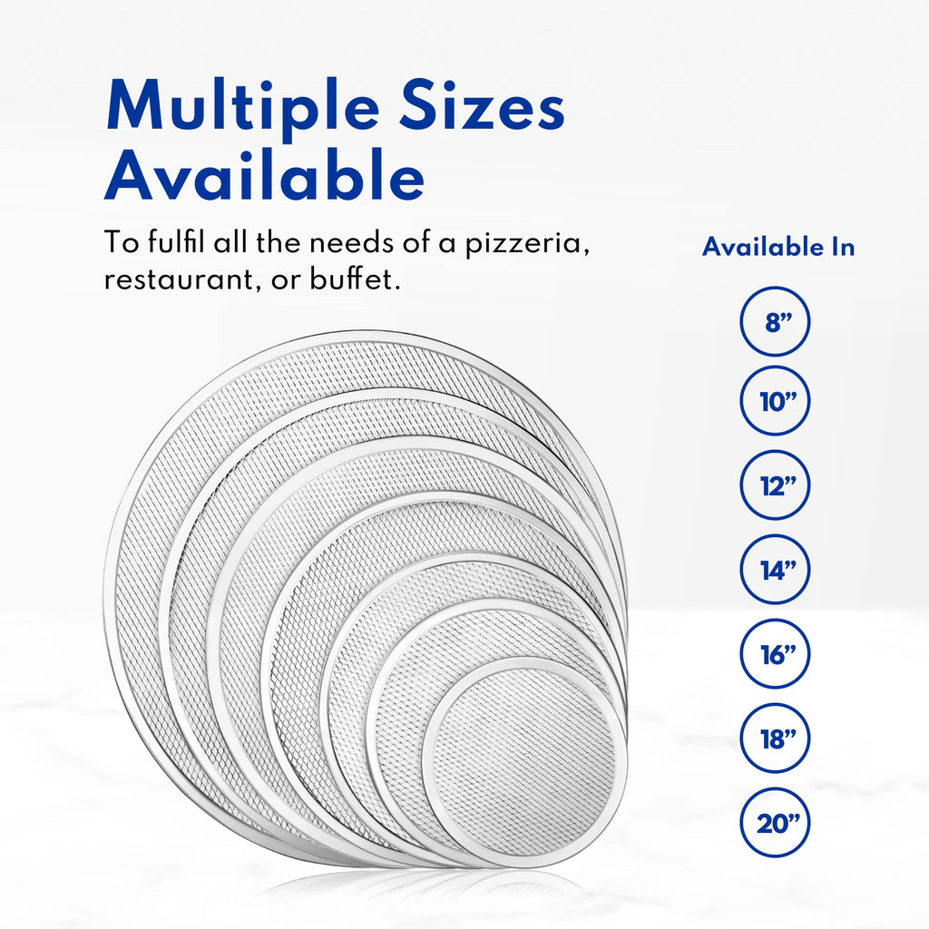 New Star Foodservice Restaurant-Grade Seamless Aluminum Pizza Baking Screen, 16 Inch