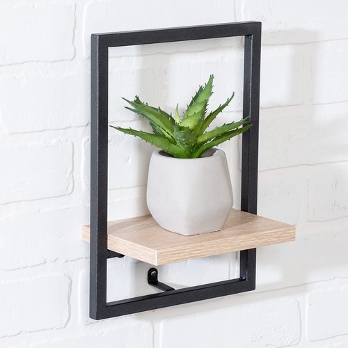 Honey-Can-Do Small Floating 1 tier Wall Shelf SHF-08575 Natural
