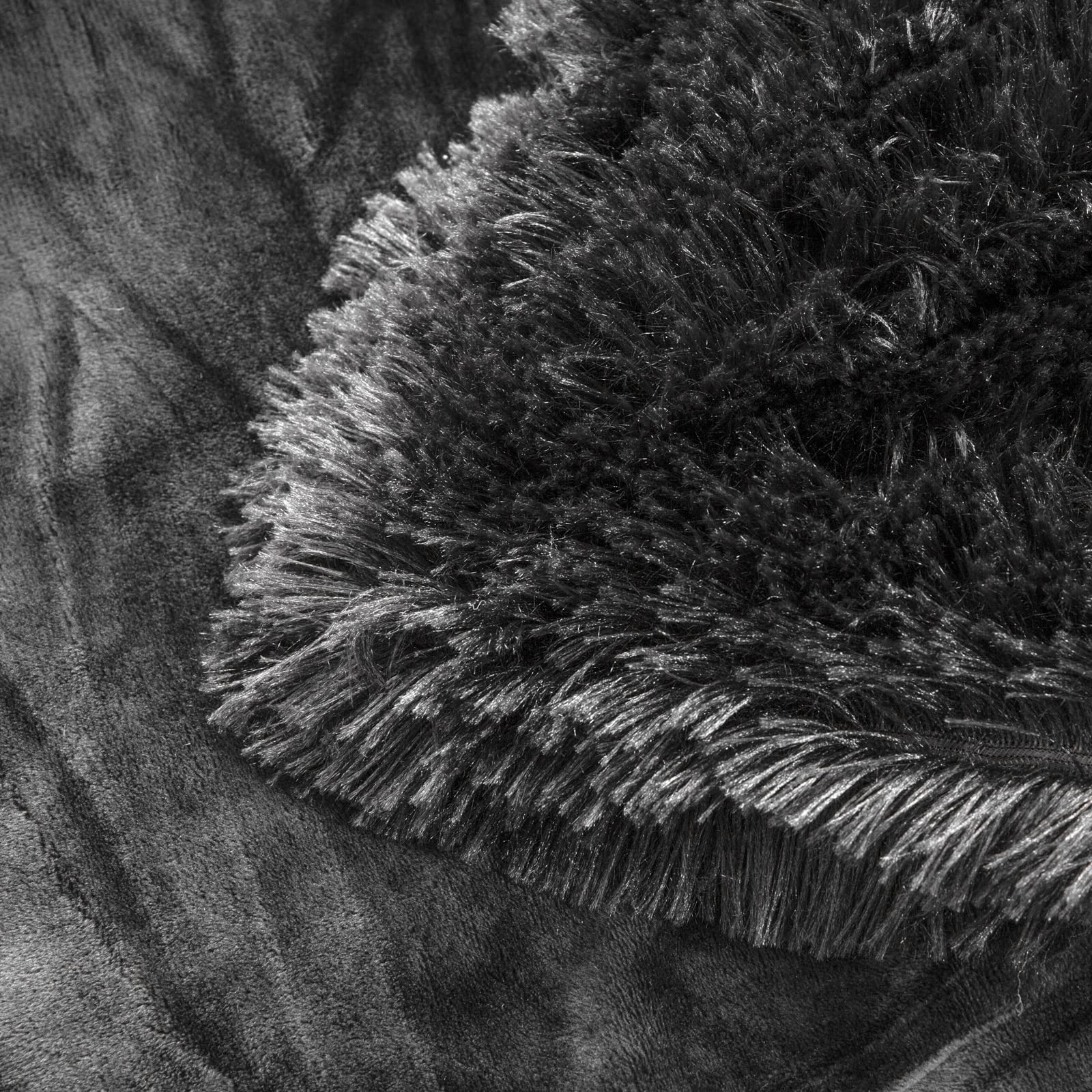 YUSOKI Long Faux Fur Throw Blanket for Sofa Couch,2 Layers,2.1lb,All Ages,Home Decoration, (Morel,50" x 60")