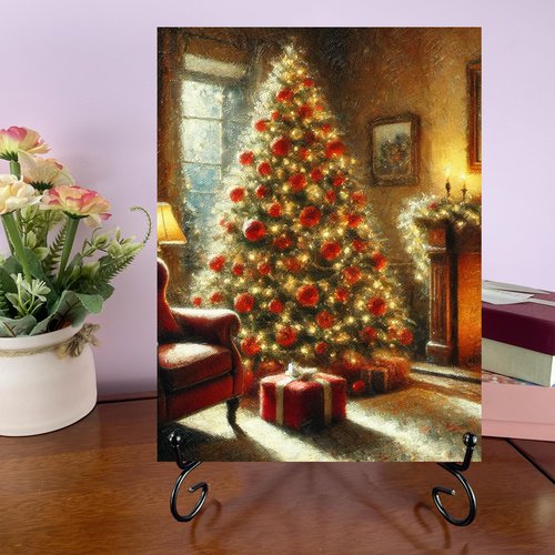 HENABLE 2PCS Premium Black Iron Plate Stands for Display 12 Inch, Decorative Solid Metal Plate Holders for Displaying, Mini Easel, Frame, Book, Card, Plaque, Bowl, Picture Stands for Display