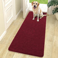 OLANLY Dog Door Mat - Absorbent Non-Slip Chenille for Muddy Paws | 70x24 Inches, Burgundy
