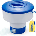 Floating Chlorine Dispenser - Skiennix Pool Chlorine Floater with Adjustable Flow Vents | 7-Inch Diameter, 3-Tablet Capacity