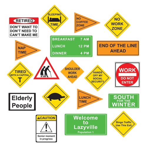 Retirement Cutouts Party Accessory Pack of 2