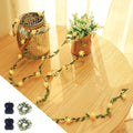 Vigdur Fairy String Lights - 2-Pack Tiny Leaf Garland with White Flowers, 15.2FT, 50 LEDs for Indoor/Outdoor Décor