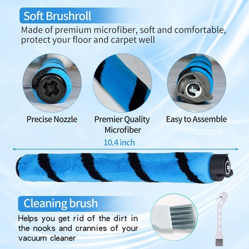 Amyehouse Soft Brushroll Replacement Parts Acessories for Shark Vertex DuoClean PowerFin Upright Vacuum AZ2002 AZ2000 AZ2000W AZ2001AMZ AZ1501 LA455 LA502 Accessories, Part # 1483FC2000