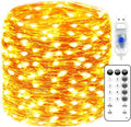 Fairy Lights 66FT 200 LED USB Twinkle Lights - Remote & Timer, Waterproof Warm White String Lights for Bedroom & Party Decor