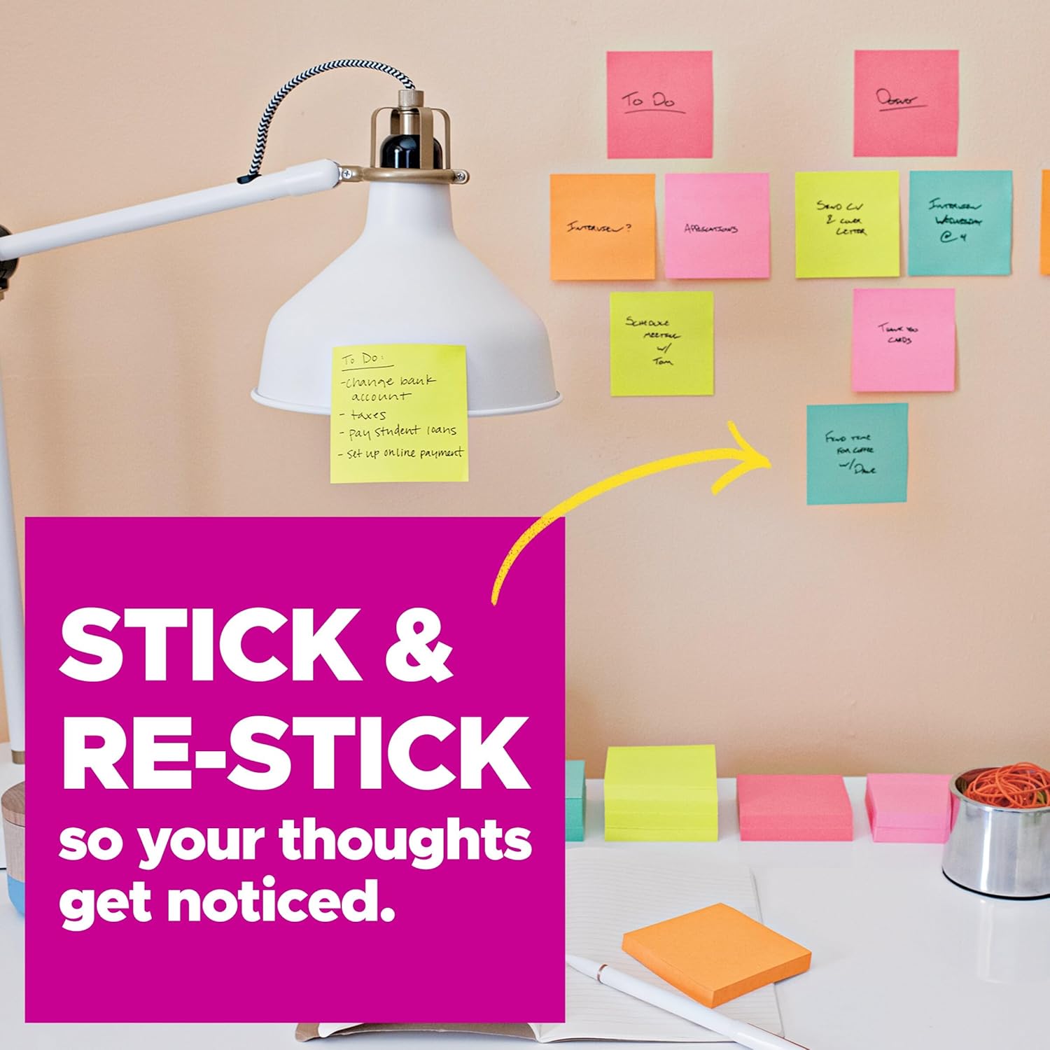 Post-it Super Sticky Notes - 24 Pads, 3 x 3 In. | Supernova Neons Collection with 2X Sticking Power