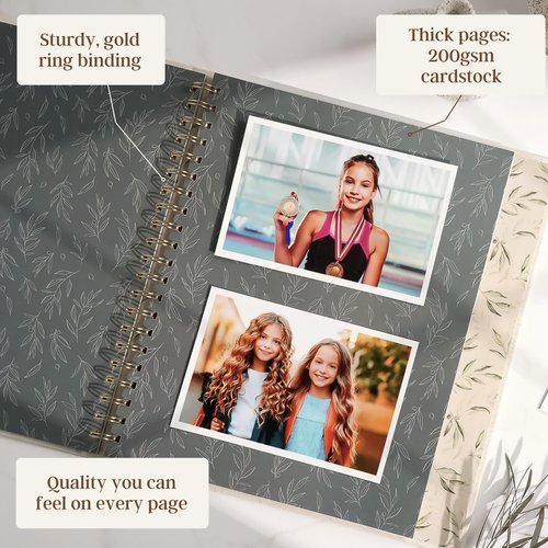 Peachly My School Years Memory Book for Kids & School Photo Album – School Picture Photo Album Childhood Memory Book - School Keepsake Organizer School Days (Beige - Preschool to 12th Grade)