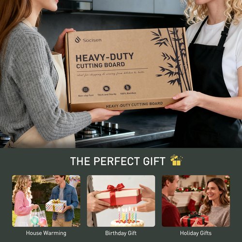 Extra Large Bamboo Cutting Board Non Slip Over Sink Kitchen Wooden Cutting Board 2025 First Apartment Essentials New Home Must Haves Accessories House Warming Decor Housewarming Hostess Host Gifts