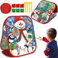 Skiennix Christmas Party Games - Double-Sided Bean Bag Toss Game | Foldable Cornhole Board for Family Fun