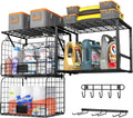 ThreeHio Garage Shelf - Heavy Duty Wall Mounted Storage with Wire Baskets & Tool Rack | Ideal for Home & Garden Organization