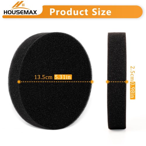4 Pack Premotor Foam Filter Replacement for Bissell Powerforce Helix Vacuum 2191, 2190, 1700, 1797, Cleanview Swivel Rewind 3197A, 2252, 3837 Upright Vacuum, Part #1608225