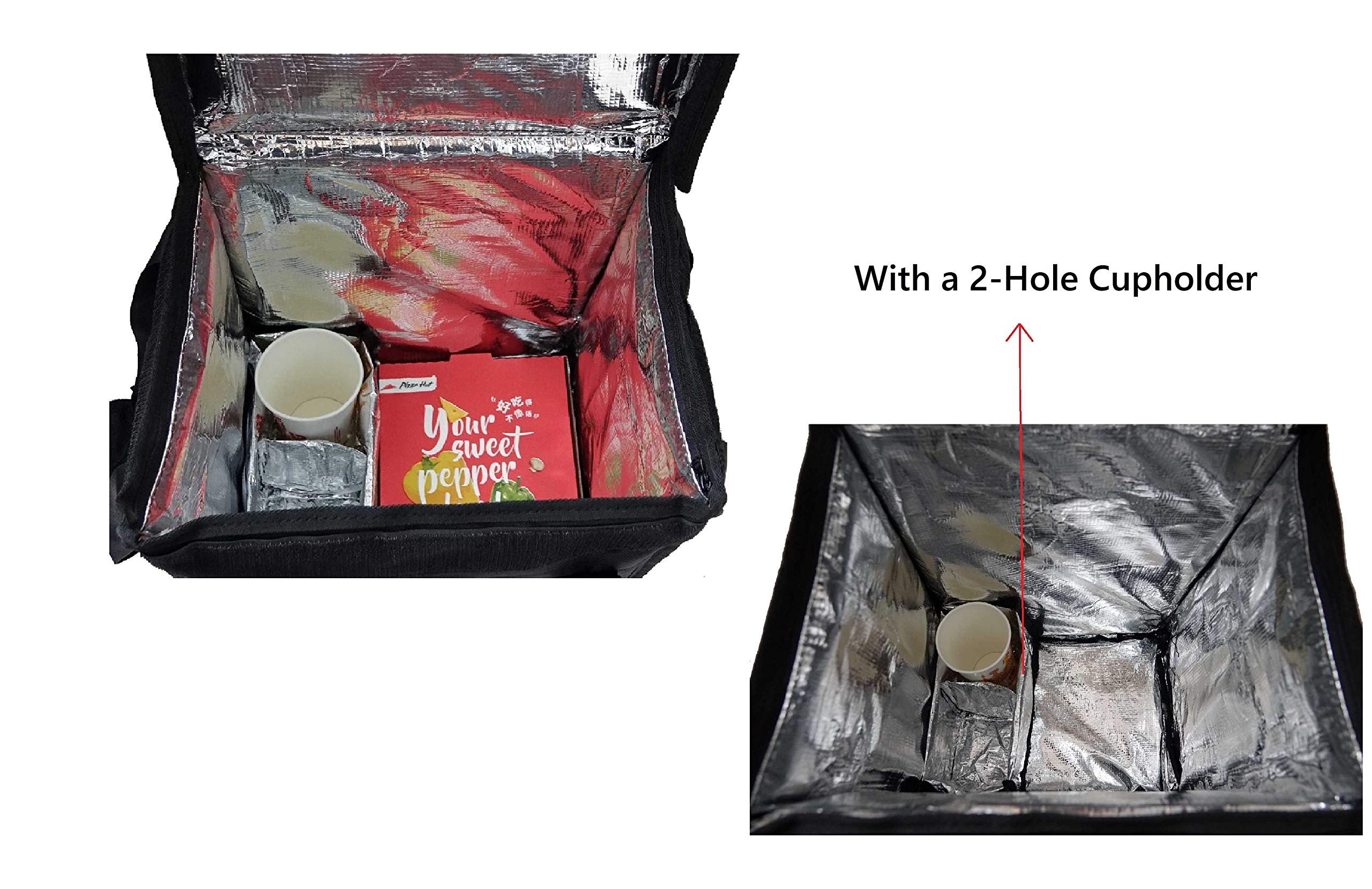 Packir PK-34V: Small Food Delivery Backpack for Hot and Cold 13" L x 9" W x 18" H, Beverage Delivery Carrier, Drinking/Coffee Take Out Delivery Box, Thermal Bags, Top Loading