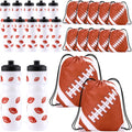 Talltalk 24 Pcs Football Party Favors 24 oz Water Bottle Gift for Football Team with Drawstring Bag Tumbler Cup Sports Themed Accessories for Event Gift Supplies