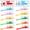 Joyfolk 24 Set Valentines Day Gifts Plastic Kazoos with Happy Valentine's Day Cards Opp Bags for Adults Fun Musical Instruments Party Favors Gift Bag Fillers Good Companion for Guitar Ukulele,6 Colors