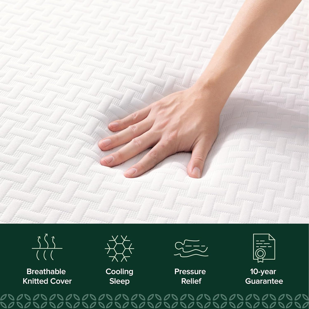 Zinus 5 Inch Twin Memory Foam Mattress - Cooling Essential Design, Fiberglass Free, Medium Feel