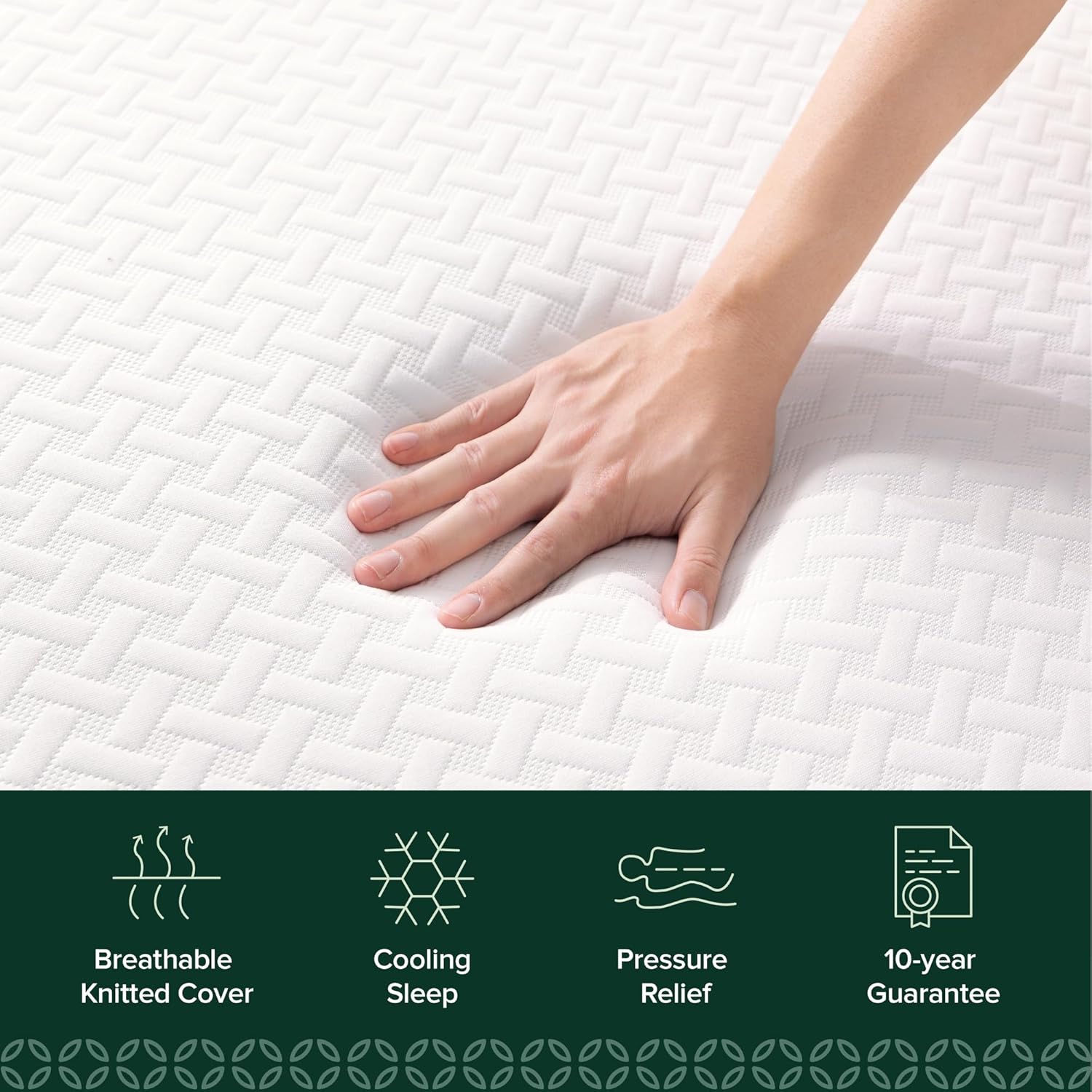 Zinus 5 Inch Twin Memory Foam Mattress - Cooling Essential Design, Fiberglass Free, Medium Feel