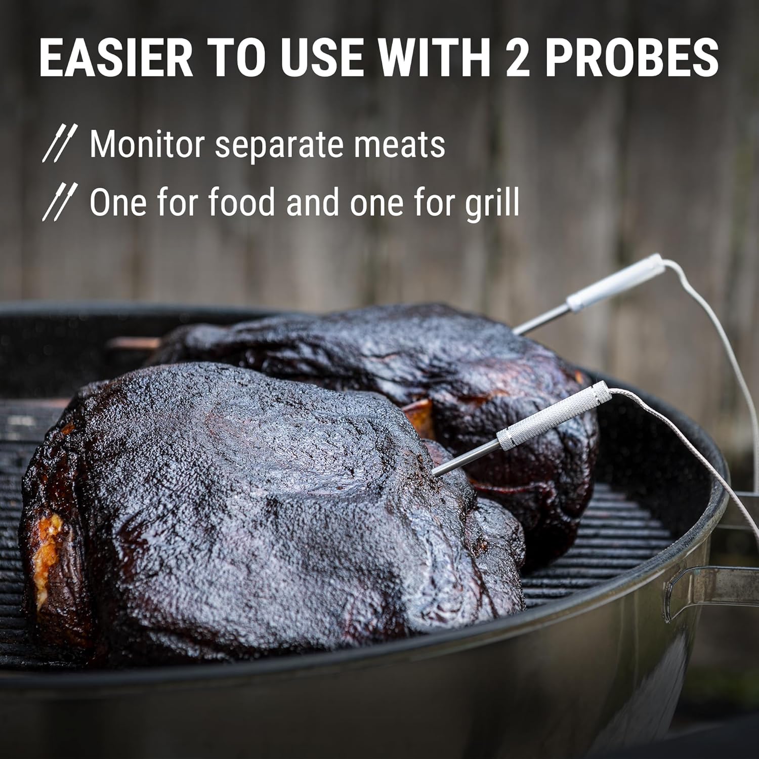 ThermoPro Wireless Meat Thermometer - 650 ft Range, Bluetooth Probes for Grilling & Smoking, Rechargeable BBQ Accessory