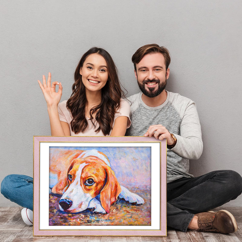 euwazram Suede 24x36 Frame - Single Frame, Christmas Elegant Pink 24 x 36 Poster Frame, 24x36 Picture Frame for Artwork Puzzles Photos and Movie Posters