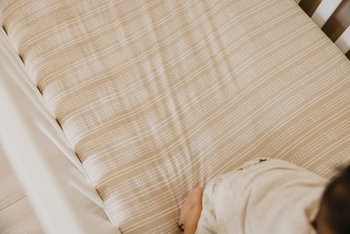 Copper Pearl Premium Knit Baby Crib Sheets for Boys and Girls Breathable and Soft, Fitted Crib Sheets for Standard Baby Mattresses, Clay