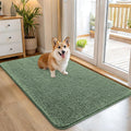 OLANLY Dog Door Mat - Absorbent Non-Slip Mud Mat for Indoor Use | 45x27 Inches, Olive Green