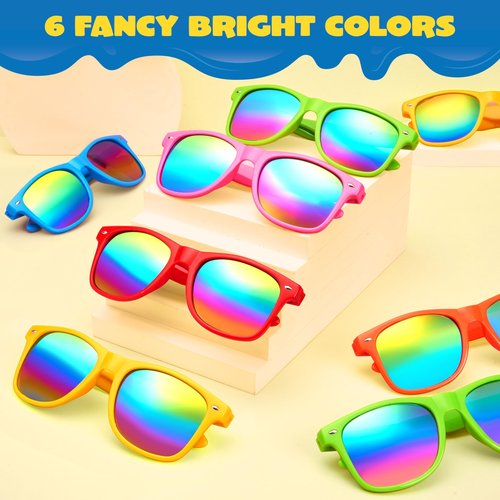 JOYIN 24 Pcs Kids Sunglasses Party Favors bulk, Neon Sunglasses with UV Protection for Children. Pool Party Favors, Goody Bags for kids Birthday