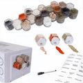 OPTWISELY Set of 20 Magnetic Spice Jars for Refrigerator, Glass Small Hexagon Magnet Seasoning Containers with Labels, shaker Lids, Fridge Magnetic Spice Rack Organizer with Jars