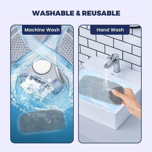 6Pack Steam Mop Replacement Pads Compatible with GorFanty Steam Mop Model GF-6610B/GF-6610, Highly Absorbent Microfiber Steam Pads Washable Reusable for Floor Cleaning
