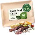 Chic Leaf Palm Leaf Serving Trays - 10x14 in, 10 Pack, Compostable