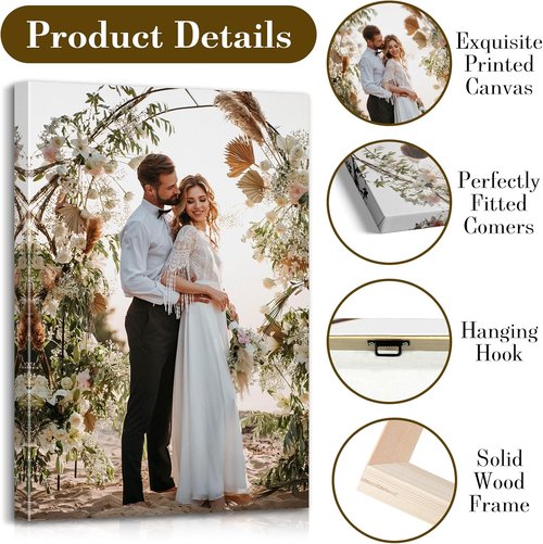 Custom Canvas Prints by [Brand Name] - Personalized Photo Wall Art for Weddings, Family, Pets | 40x24