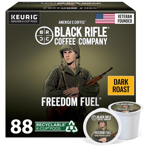 Black Rifle Coffee Company, Single Serve Coffee Pods, Freedom Fuel, Dark Roast Coffee Pods, 88 Count