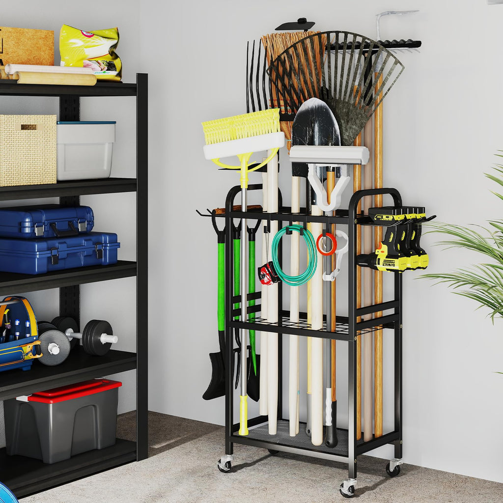 Hadulcet Garden Tool Organizer, Rustic Brown
