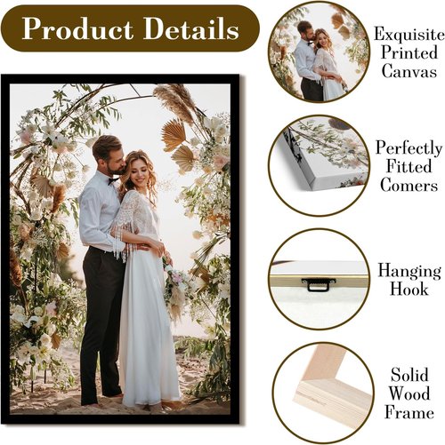 Custom Canvas Prints by [Brand Name] - Personalized Photo Wall Art for Weddings, Family, Pets | 24x16