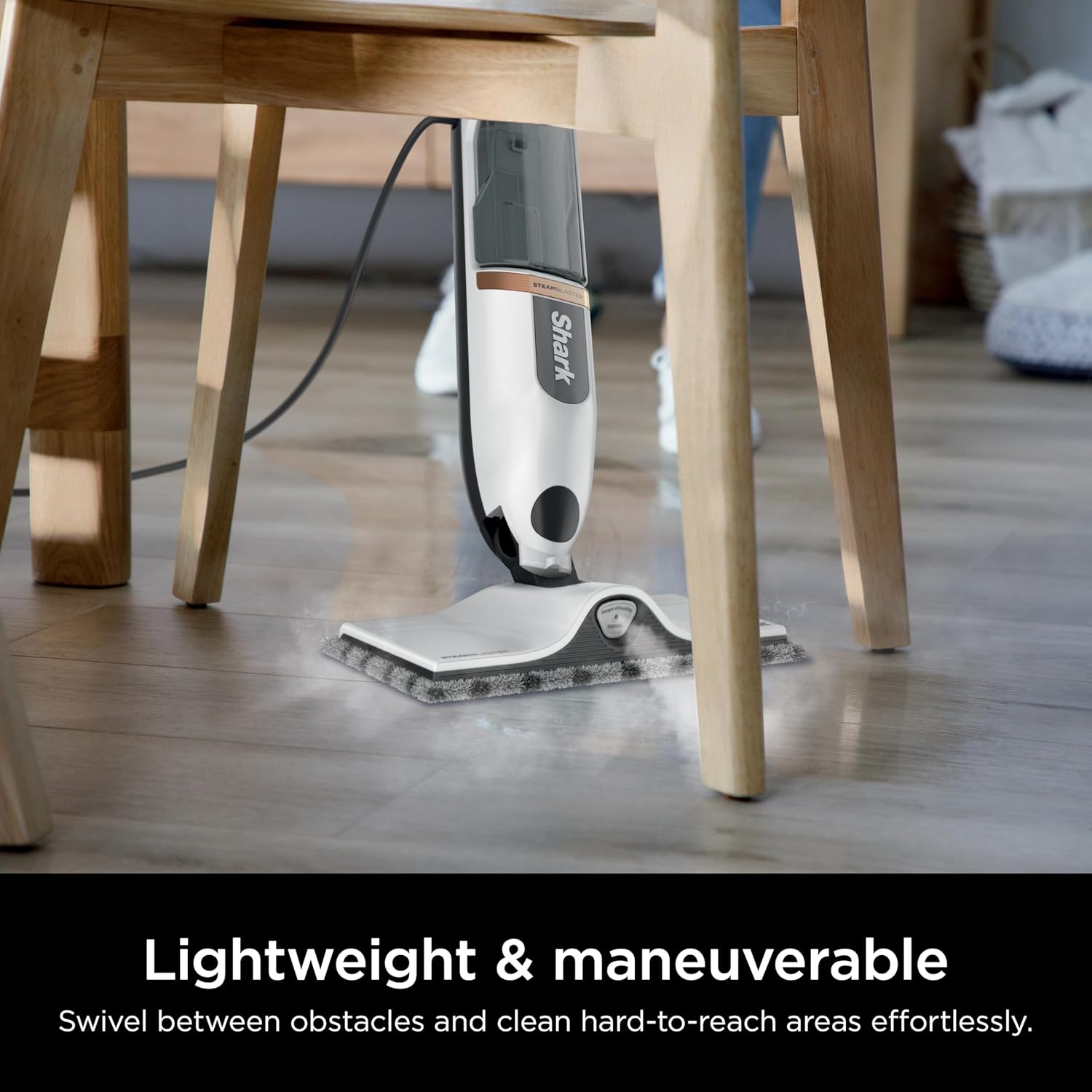 Shark SteamSpot Steam Mop - Lightweight Steam Cleaner with 3 Modes & XL Water Tank | Ideal for Sealed Hard Floors