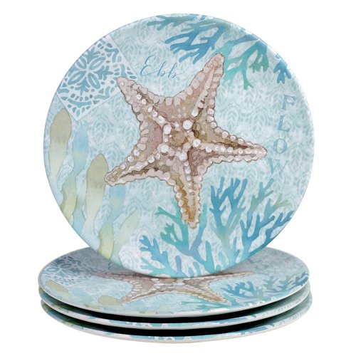 Certified International Beachcomber 12 piece Melamne Dinnerware Set, Service for 4