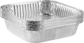 PLASTICPRO Disposable Aluminum Baking Pans - 8'' Square Foil Cookware for Cakes & Meatloaf | Pack of 10