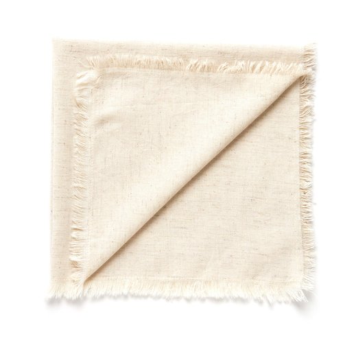 ACCENTHOME Natural Cotton Linen Napkin Set of 12 18x18 inch Dinner Napkins - Washable Soft Premium Hotel Quality Reusable Napkins Perfect Table Napkins for Family Dinners, Weddings & Everyday Use