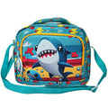 Alveroya Kids Lunch Box for Boys, Insulated Shark Lunch Bag for School, Reusable Cooler Tote with Adjustable Strap & Back Pocket, Fits Bento Box, Leakproof Thermal Meal Container (Blue Shark)