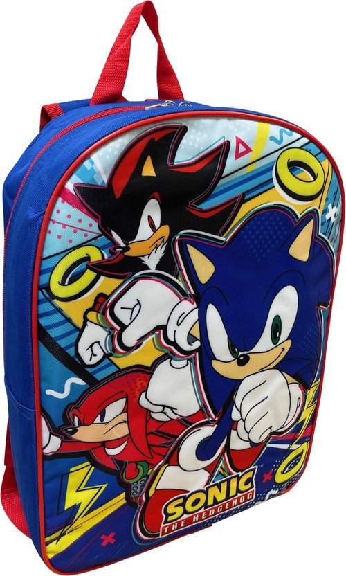 Ruz Sonic The Hedgehog Kid's Licensed 15 Inch School Backpack (Sonic II)